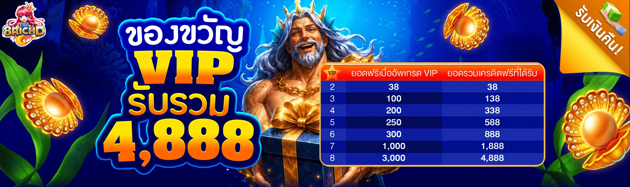 เกมยิงปลาเงินจริง 8RichD หลากหลายค่ายเล่นง่ายได้เงินไว